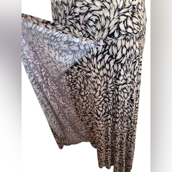 Lascana Maxi High-Low Wrap Style Skirt in Black and Cream Size 38 - Picture 5 of 9